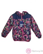 Куртка детская синего цвета с мелкими цветочками