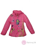 Детская куртка розовая с бабочками