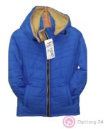 Куртка детская голубого цвета с бежевой подкладкой