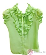 Блузка детская салатовая с рукавами-фонариками