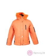 Куртка для подростка оранжевого цвета с черными вставками