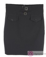 Детская юбка черного цвета с двумя ремешками