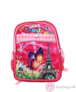 Рюкзак школьный розовый с бабочкой