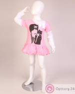 Платье для девочки светло-розовое с принтом