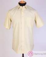 Рубашка мужская светло-желтая в полоску