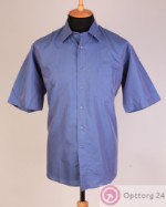 Рубашка мужская светло-синего цвета с коротким рукавом