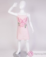 Платье детское розовое с бабочкой