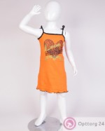 Платье для девочки оранжевого цвета с сердцем