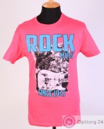 Футболка мужская розовая “Rock music”