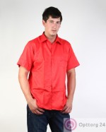 Рубашка мужская с коротким рукавом красная