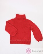 Пуловер детский красного цвета