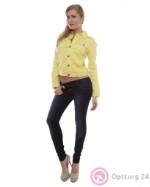 Куртка женская джинсовая желтого цвета