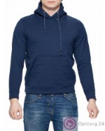 Пуловер мужской темно-синего цвета с капюшоном