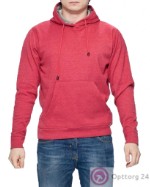 Пуловер мужской бордового цвета с капюшоном