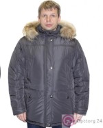 Куртка мужская на синтепоне серого цвета зима