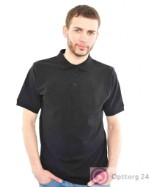 Рубашка-поло мужская с коротким рукавом черная