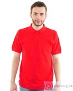Рубашка-поло мужская с коротким рукавом красная