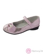 Туфли для девочки светло-розовые с декором