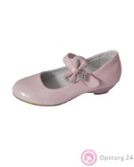 Туфли для девочки светло-розовые лаковые