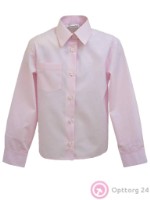 Сорочка для мальчика однотонная сине-розовых оттенков