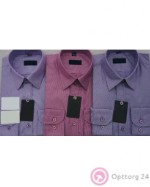 Сорочка для мальчика классическая фиолетовых оттенков