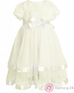 Детское платье В-Снежинка белого цвета