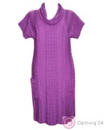 Платье женское трикотажное фиолетовое