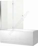 Aquanet Beta 4 NF6222-hinge, 00196053, шторка для ванны распашная 120х140 см, прозрачное стекло, профиль хром