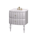 Pearl 70 тумба 2я. с раковиной подвесная белая