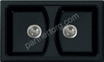 Formastone Fosto КМ 79-50, 785x500 каменная кухонная мойка, цвет обсидиан КМ 79-50