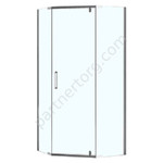 Loranto CS-22108, 90*90*195 душевое ограждение, прозрачное стекло