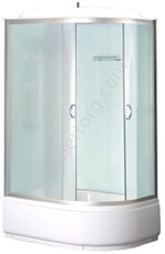 Loranto CS-66120L F 120*80*215 душевая кабина, поддон 40см, матовое стекло, стенки белые