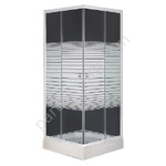 Azario Loranto CS-8024S 90*90*195 душевое ограждение, поддон 13см, стекло с узором CS-8024S