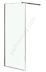 Azario Loranto CS-L1020 100 100*200 душевая перегородка, прозрачное стекло CS-L1020 100