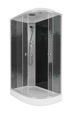 Niagara  Eco NG-4512-14L BLACK душевая кабина угловая 120х80х215 см, мозаика стекло, низкий поддон 45121453L