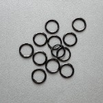 14 мм кольцо металл нейлон  черный (170)