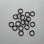 11 мм кольцо металл нейлон  черный (170)