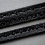 Застежки, крючки и петли на ленте 2 ряда шаг 19 мм черный (170)