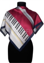 19068 Платок матовый шёлковый “Необычный рояль”
