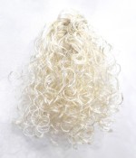 В2 Резинка из вьющихся белых волос (искусственные)