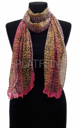 794 шарф женский леопард с переходом цвета