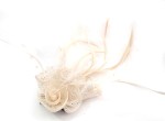 Ц10 Заколка-брошь роза с длинными перьями