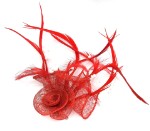 Ц10 Заколка-брошь роза с длинными перьями
