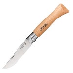 Нож Opinel 10, нержавеющая сталь, рукоять из бука, блистер, 001255