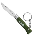Нож-брелок Opinel 4, нержавеющая сталь, зеленый, 002054