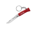 Нож-брелок Opinel 4, нержавеющая сталь, красный, 002055