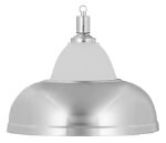 Лампа на один плафон «Crown» (серебристая чашка, серебристый плафон D38см)