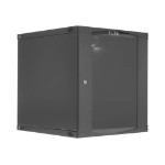 Шкаф настенный LANMASTER Next, 12U 550x450, стеклянная дверь, черный (TWT-CBWNG-12U-6x4-BK)