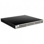 Коммутатор D-Link DGS-1210-52MPP/ME/B3A PROJ Управляемый к2 уровня с 48 портами 10/100/1000Base-T и 4 портами 1000Base-X SFP (48 портов с поддержкой P