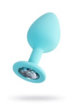 Анальная втулка ToDo by Toyfa Brilliant, силикон, голубая, 8 см, O 3 см, 50 г